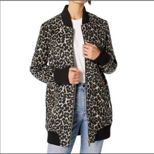 Sam Edelman Elongated Bomber Cheetah Coat